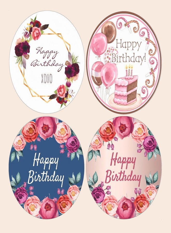 SLGIFT ملصقات فينيل بتصميم عيد ميلاد سعيد من SLGIFT، ملصقات فينيل ذاتية اللصق، 40 قطعة، ملصقات دائرية 2 × 2 بوصة، 4 تصاميم فريدة، R186 - Image 2